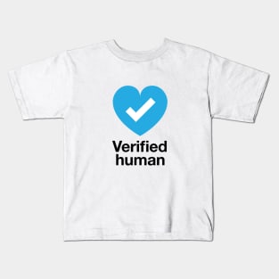 Verified Human Checkheart Kids T-Shirt
